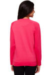 Zivame Varsity Raglan Sleeve Sweatshirt- Amaranth Pink — thumbnail 4