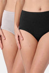 Candour London High Rise Hipster Panty - Black Grey Black — thumbnail 1