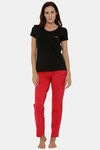 Candour London Cotton Elastane Pyjama - Red — thumbnail 4