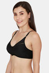 College Girl Single Layered Non-Wired Medium Coverage Bra - Black — thumbnail 2