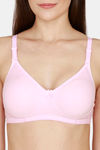 College Girl Double Layered Non-Wired Medium Coverage T-Shirt Bra - Lt Pink — thumbnail 4