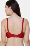 College Girl Double Layered Non Wired Full Coverage Minimiser Bra - Maroon — thumbnail 2