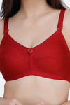 College Girl Double Layered Non Wired Full Coverage Minimiser Bra - Maroon — thumbnail 4