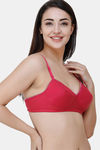 College Girl Padded Non Wired 3/4th Coverage Cami Bra - Hot Pink — thumbnail 3