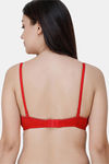 College Girl Padded Non Wired 3/4th Coverage Cami Bra - Red — thumbnail 2