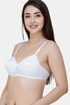 College Girl Padded Non Wired 3/4th Coverage Cami Bra - White — thumbnail 5