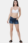 College Girl Padded Non Wired 3/4th Coverage Cami Bra - White — thumbnail 6