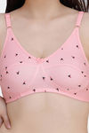 College Girl Double Layered Non Wired Full Coverage Minimiser Bra - Peach — thumbnail 4