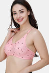College Girl Double Layered Non Wired Full Coverage Minimiser Bra - Peach — thumbnail 5