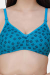 College Girl Double Layered Non Wired Full Coverage T-Shirt Bra - Blue — thumbnail 4