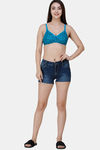 College Girl Double Layered Non Wired Full Coverage T-Shirt Bra - Blue — thumbnail 6