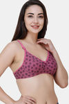 College Girl Double Layered Non Wired Full Coverage T-Shirt Bra - Purple — thumbnail 3