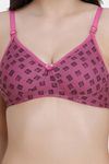 College Girl Double Layered Non Wired Full Coverage T-Shirt Bra - Purple — thumbnail 4