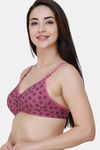 College Girl Double Layered Non Wired Full Coverage T-Shirt Bra - Purple — thumbnail 5