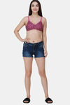 College Girl Double Layered Non Wired Full Coverage T-Shirt Bra - Purple — thumbnail 6
