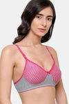 College Girl Double Layered Non Wired Full Coverage T-Shirt Bra - Hot Pink — thumbnail 3