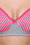 College Girl Double Layered Non Wired Full Coverage T-Shirt Bra - Hot Pink — thumbnail 4