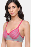 College Girl Double Layered Non Wired Full Coverage T-Shirt Bra - Hot Pink — thumbnail 5