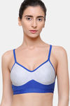 College Girl Double Layered Non Wired Full Coverage Super Support Bra - Royal Blue — thumbnail 1