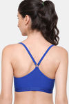 College Girl Double Layered Non Wired Full Coverage Super Support Bra - Royal Blue — thumbnail 2