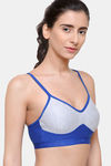 College Girl Double Layered Non Wired Full Coverage Super Support Bra - Royal Blue — thumbnail 3
