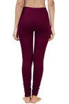 Zivame Colour Dash Cotton Stretch Churidar Leggings-Burgundy — thumbnail 2