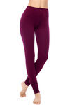 Zivame Colour Dash Cotton Stretch Churidar Leggings-Burgundy — thumbnail 4