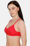 Coucou Essentials Double Layered Non Wired Medium Coverage T-Shirt Bra - Coral — thumbnail 2