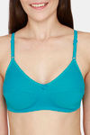 Coucou Essentials Double Layered Non Wired Medium Coverage T-Shirt Bra - Turquoise — thumbnail 4