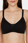 Coucou Essentials Double Layered Non Wired 3/4th Coverage T-Shirt Bra - Jet Black — thumbnail 4