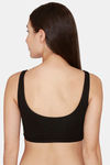 Coucou Essentials Double Layered Non Wired 3/4th Coverage Slip On Bra - Jet Black — thumbnail 3