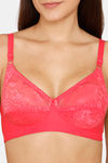 Coucou Double Layered Non Wired 3/4th Coverage T-Shirt Bra - Calypso Coral — thumbnail 4