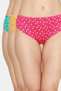 Mustard Blue Pink Print
