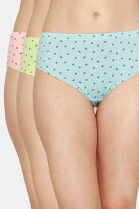 Peach Blue Green Print