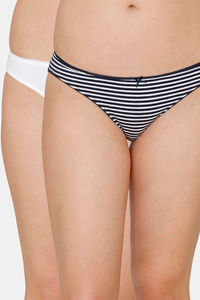 White & Navy Stripe