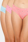 Coucou Mid Rise 3/4th Coverage Hipster Panty (Pack of 3) - Multicolor — thumbnail 1