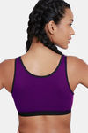 Coucou Easy Movement Slip On Sports Bra - Wine — thumbnail 2