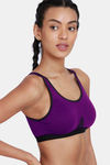 Coucou Easy Movement Slip On Sports Bra - Wine — thumbnail 3
