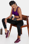 Coucou Easy Movement Slip On Sports Bra - Wine — thumbnail 4