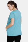 Coucou Cotton Maternity Loungewear Top With Front Zipper And Discreet Feeding - Porcelain — thumbnail 3