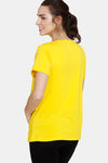 Coucou Cotton Maternity Loungewear Top With Front Zipper And Discreet Feeding - Vibrant Yellow — thumbnail 3
