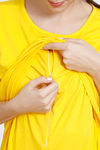 Coucou Cotton Maternity Loungewear Top With Front Zipper And Discreet Feeding - Vibrant Yellow — thumbnail 6