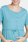 Coucou Modal Maternity & Nursing Top With Front Open Button - Porcelain — thumbnail 5
