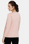 Coucou Bamboo Cotton Pull Aside Solid Maternity Loungewear Top With Discreet Feeding - Pink Salt — thumbnail 3
