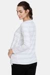 Coucou Bamboo Cotton Pull Aside Solid Maternity Loungewear Top With Discreet Feeding - Pearled Ivory — thumbnail 3