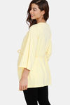 Coucou Maternity & Nursing Knit Top - Pastel Yellow — thumbnail 3