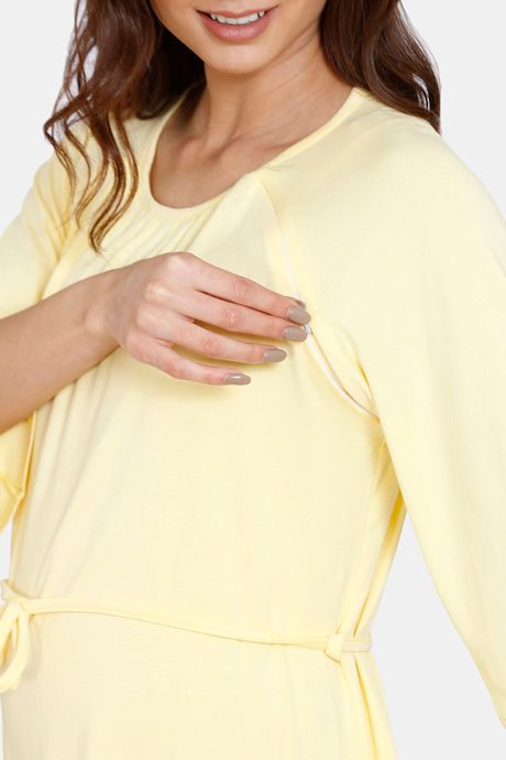 Coucou Maternity & Nursing Knit Top - Pastel Yellow — image 6