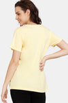 Coucou Bamboo Cotton Maternity Top - Pastel Yellow — thumbnail 3