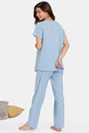 Coucou Woven Maternity Pyjama Set - Crystal Blue — thumbnail 3