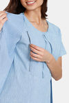Coucou Woven Maternity Pyjama Set - Crystal Blue — thumbnail 5